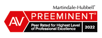 Martindale-Hubbell | AV Preeminent | Peer Rated for Highest Level of Professional Excellence | 2022